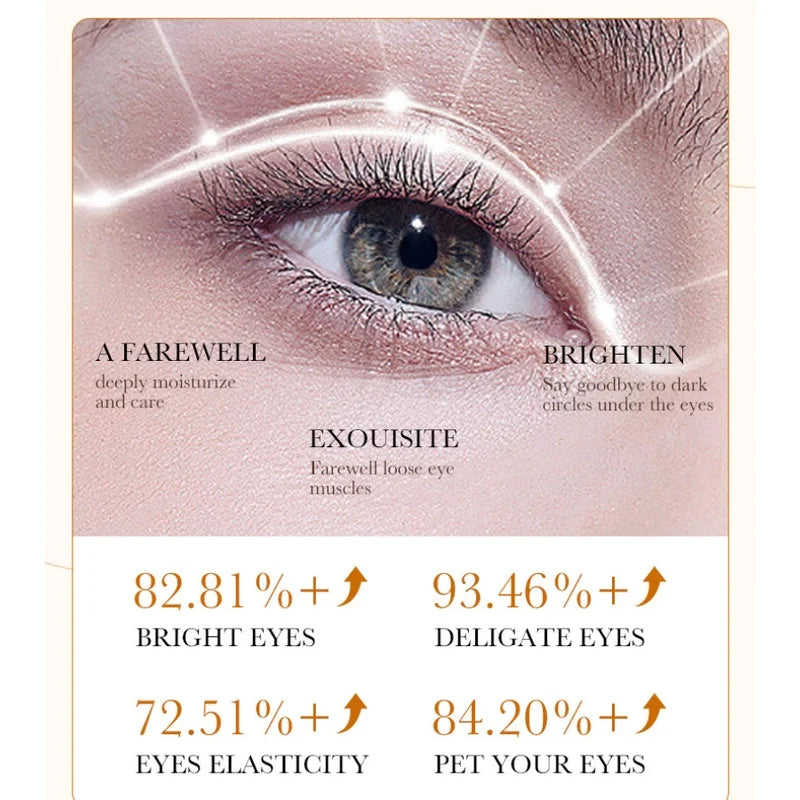 60pcs BIOAQUAE Masque pour les yeux à pulpe brute Anti Cernes Sacs pour les yeux Dissolvant Raffermissant Hydratant