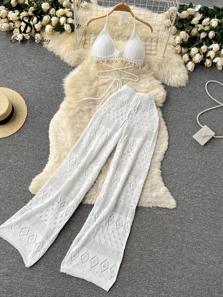 Ensembles de plage tricot plusieurs couleurs