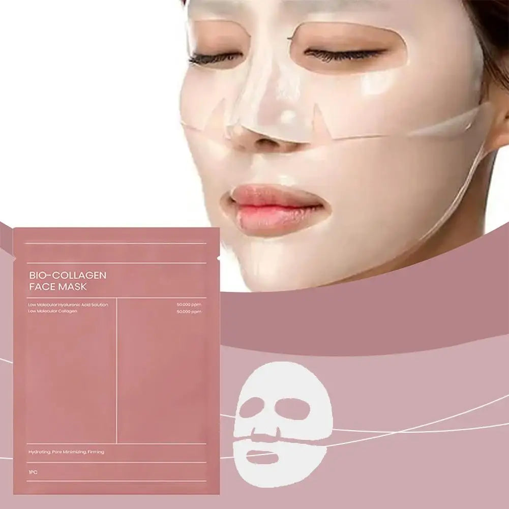 1-5pcs Bio Collagen Masque de nuit hydratant, rafraîchissant, éclaircissant, soins de la peau du visage