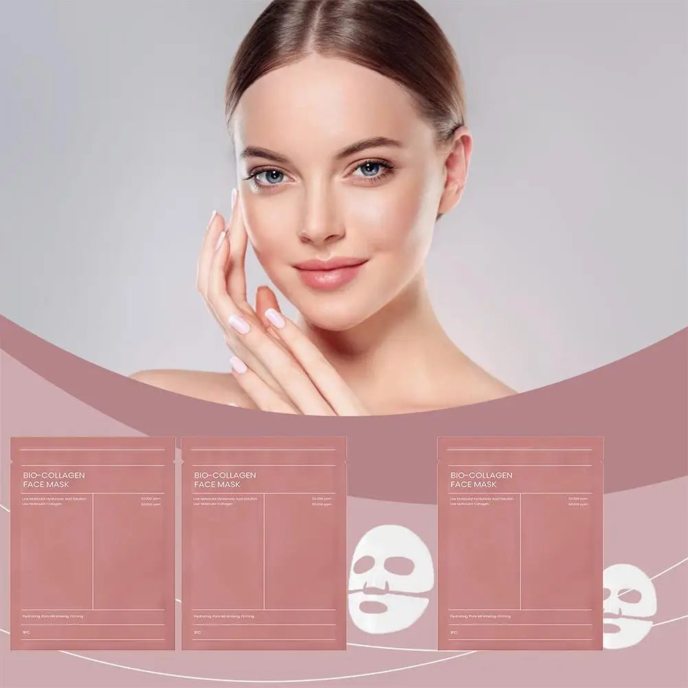 1-5pcs Bio Collagen Masque de nuit hydratant, rafraîchissant, éclaircissant, soins de la peau du visage
