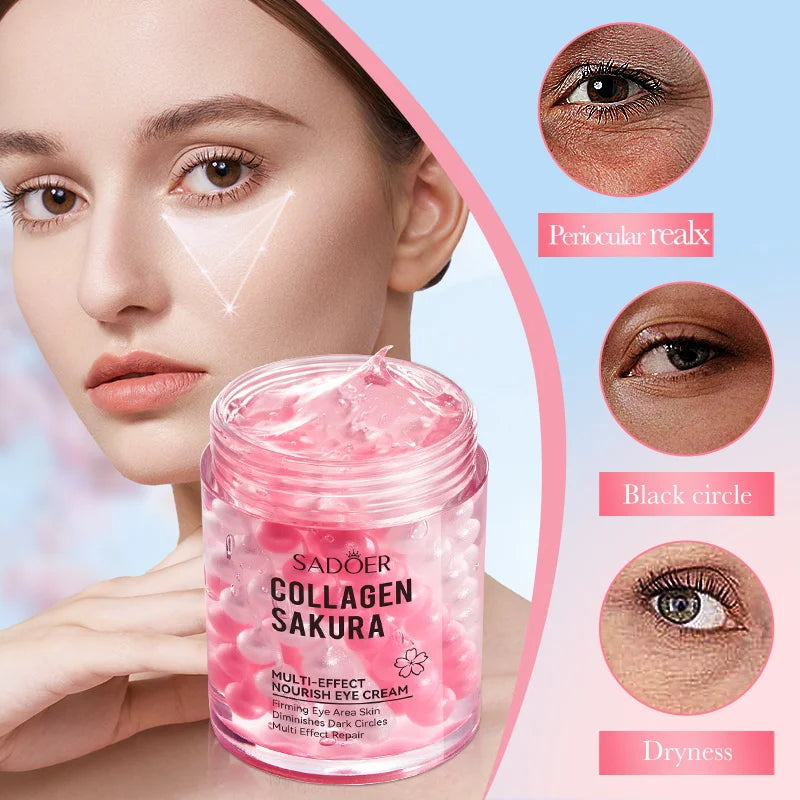 SADOER Sakura Crème pour les yeux Anti-cernes Rides Hydratant Crèmes Anti-âge Soins de la peau des yeux