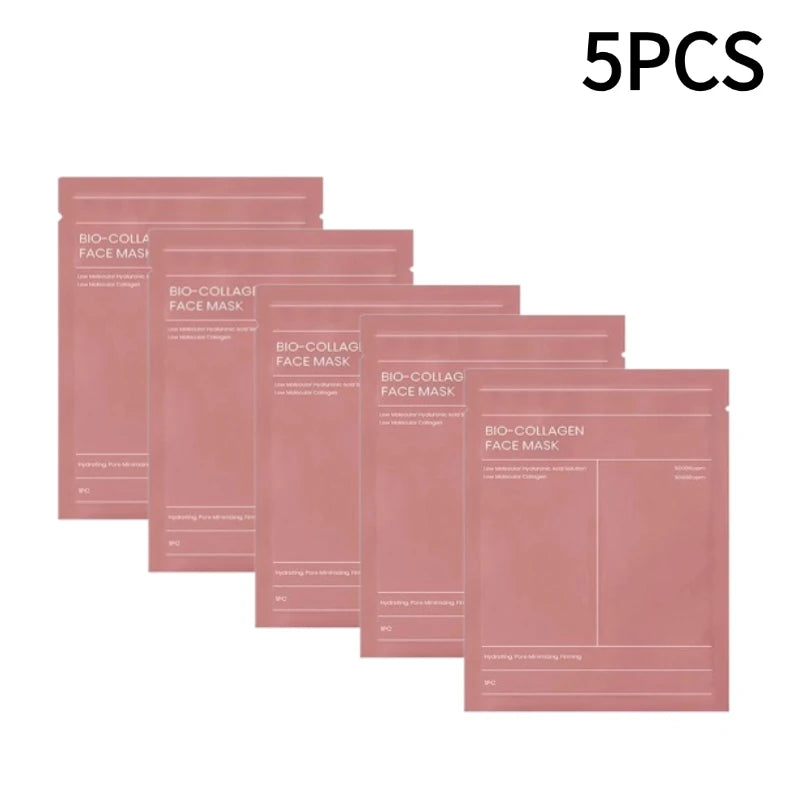 1-5pcs Bio Collagen Masque de nuit hydratant, rafraîchissant, éclaircissant, soins de la peau du visage
