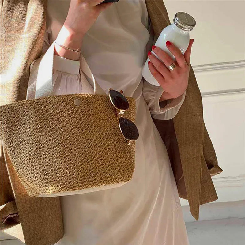 sac en paille tressée