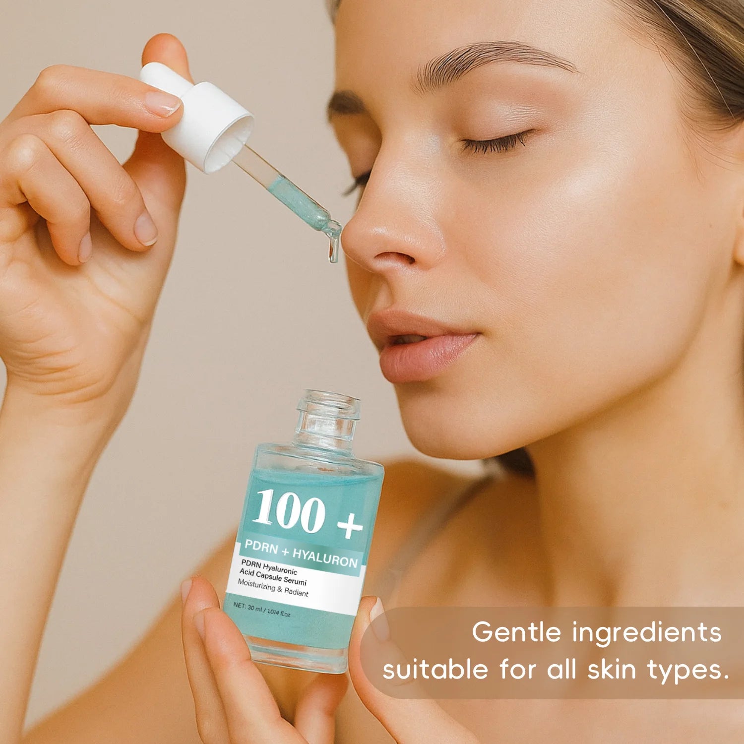 Korean Skincare, 30mlSérum pour le visage radieux pour femmes Acide hyaluronique, hydratation, hydratation, Kore