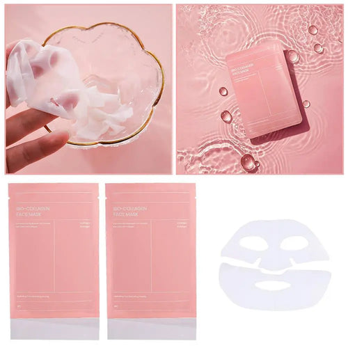 1-5pcs Bio Collagen Masque de nuit hydratant, rafraîchissant, éclaircissant, soins de la peau du visage