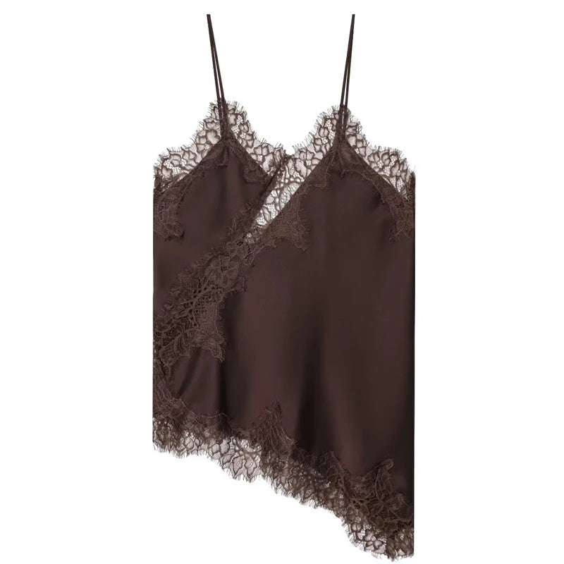 top dentelle asymétrique