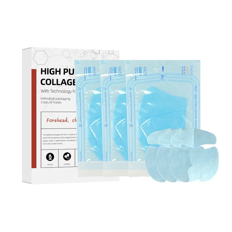 Soluble Collagen Face Mask Hydrolyzed Film Anti Aging Moisturizing Mask Remove Dark Circles Firming Lifting Gel Skin Care Set