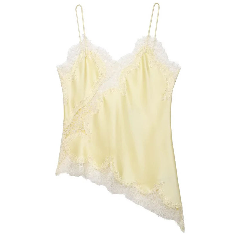 top dentelle asymétrique