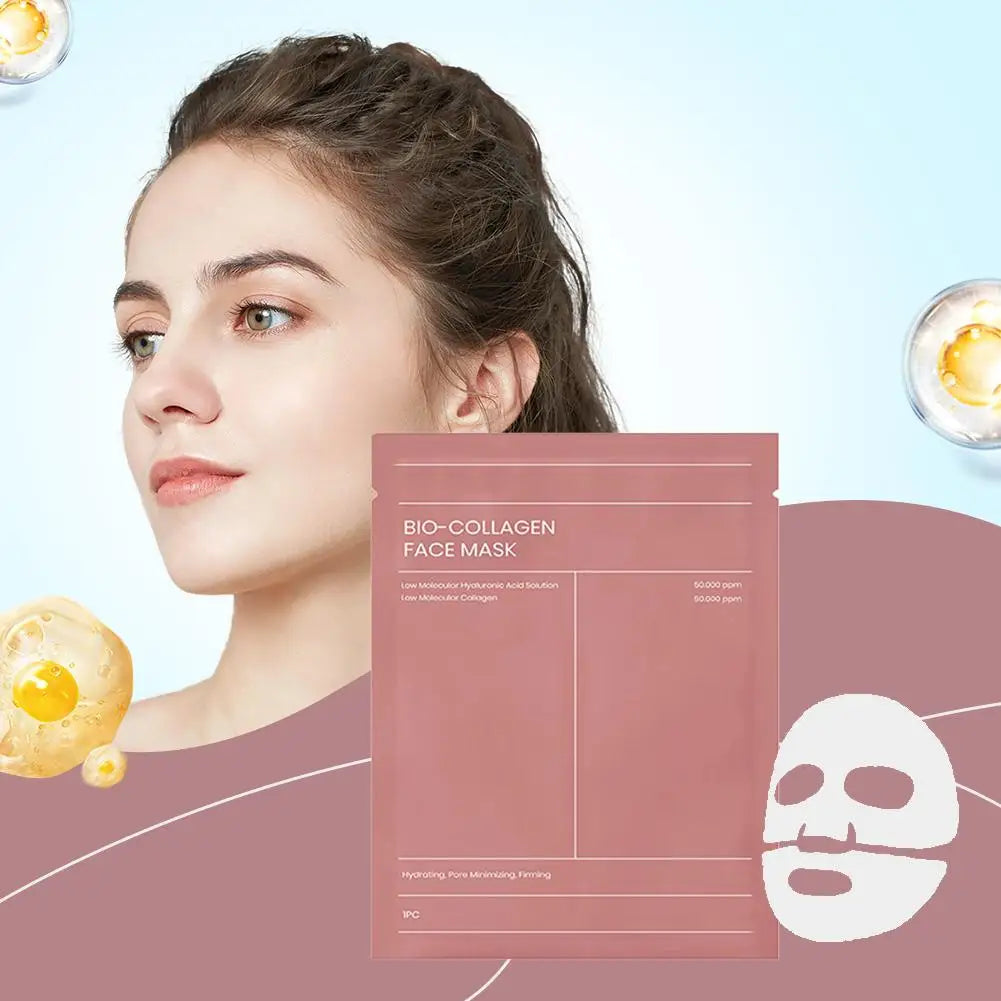 1-5pcs Bio Collagen Masque de nuit hydratant, rafraîchissant, éclaircissant, soins de la peau du visage