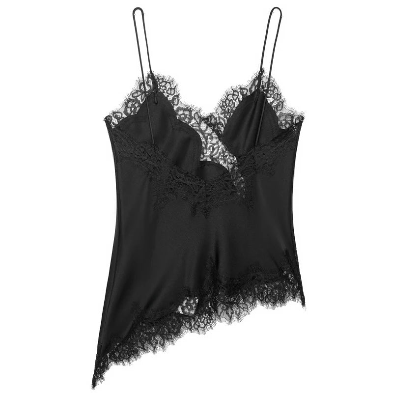 top dentelle asymétrique