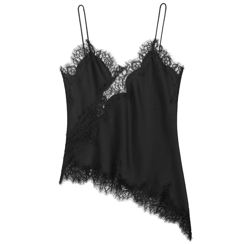 top dentelle asymétrique